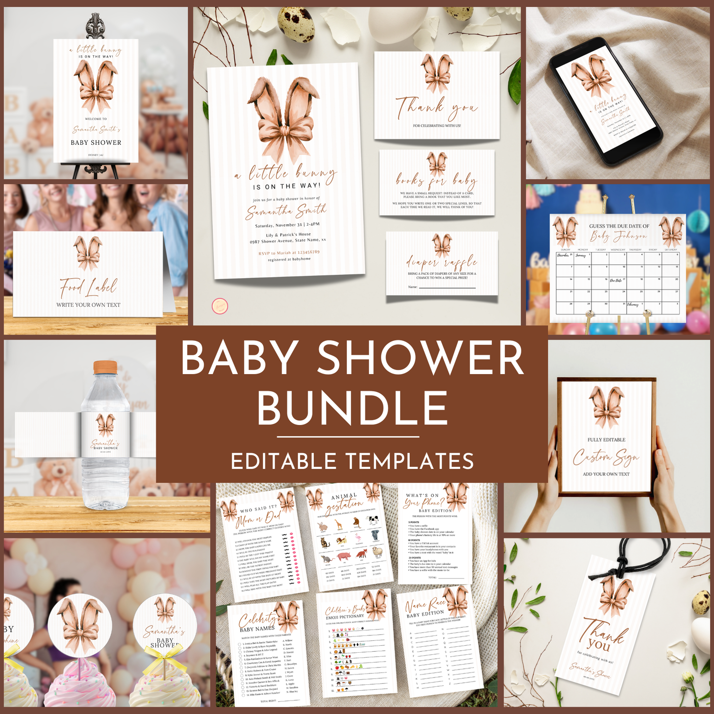 Easter Baby Shower Bundle - Brown