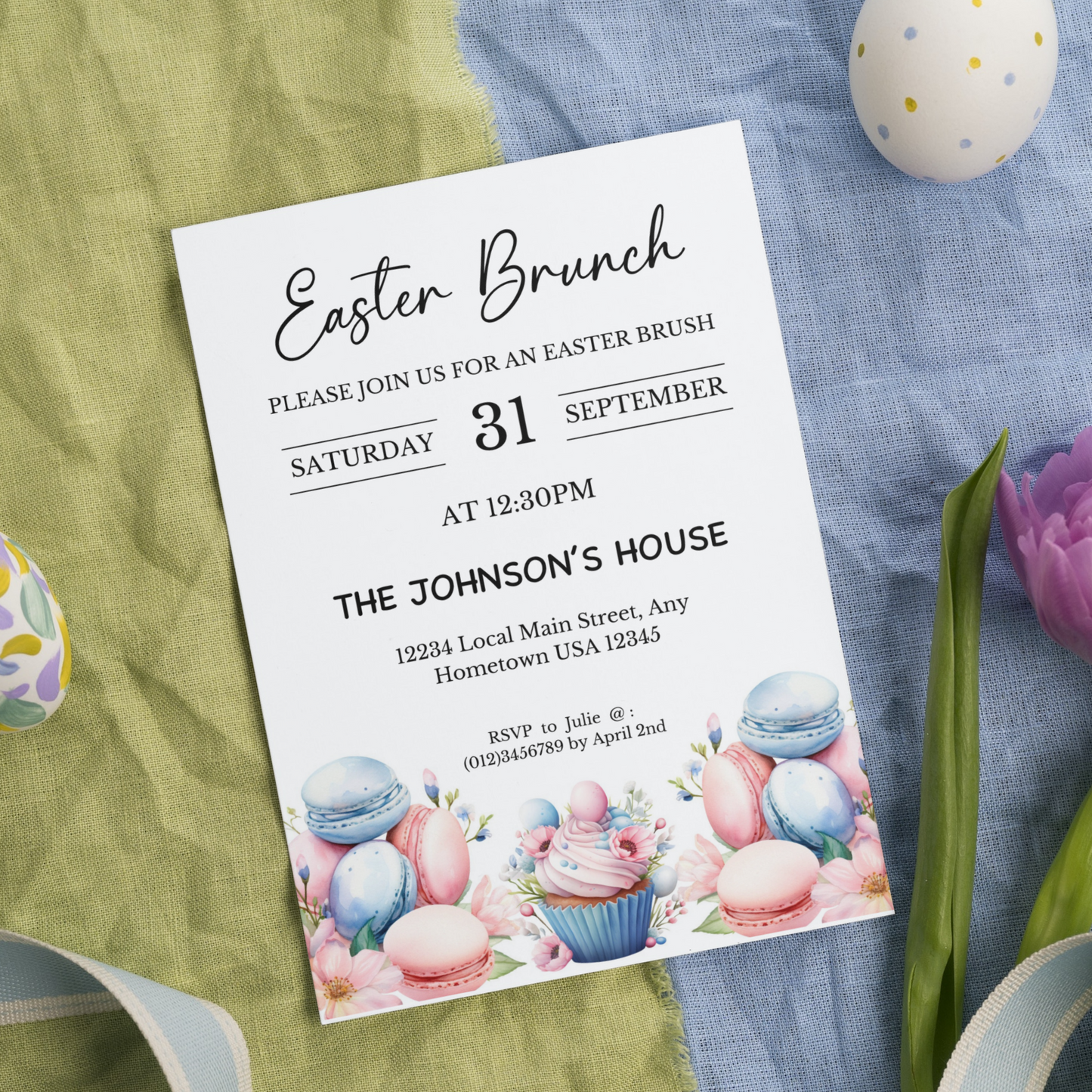 Easter Brunch Invitation - Editable Template