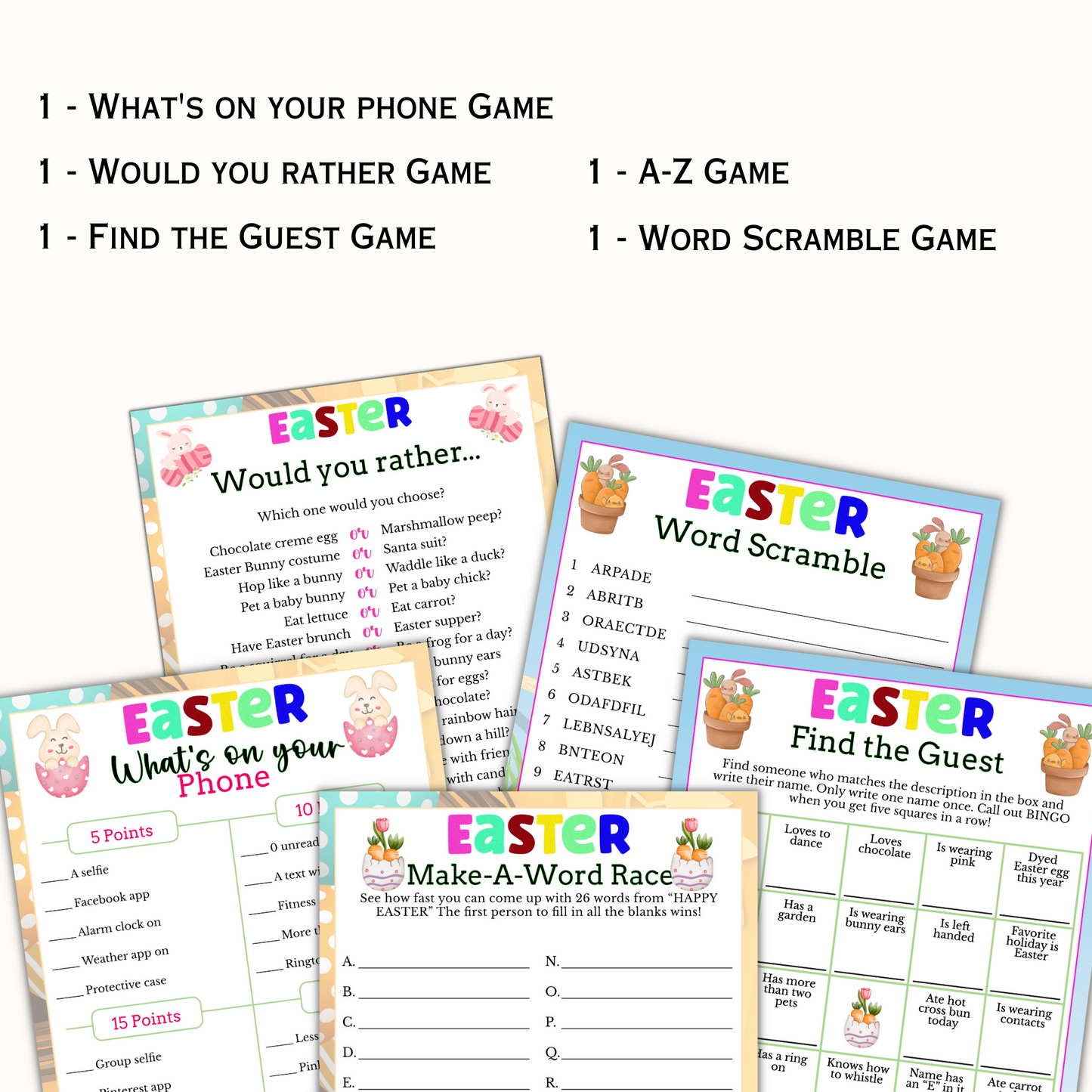 Easter Party Games - (23 Games)