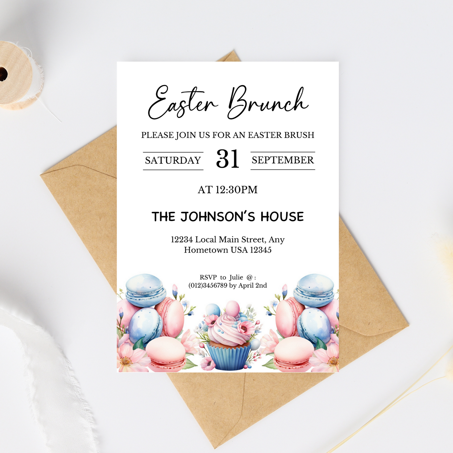 Easter Brunch Invitation - Editable Template