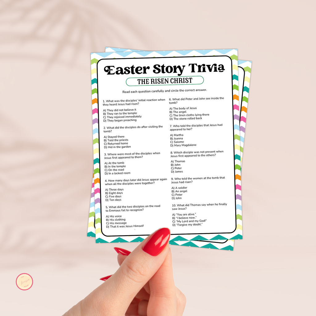 Easter Story The Risen Christ Trivia Game