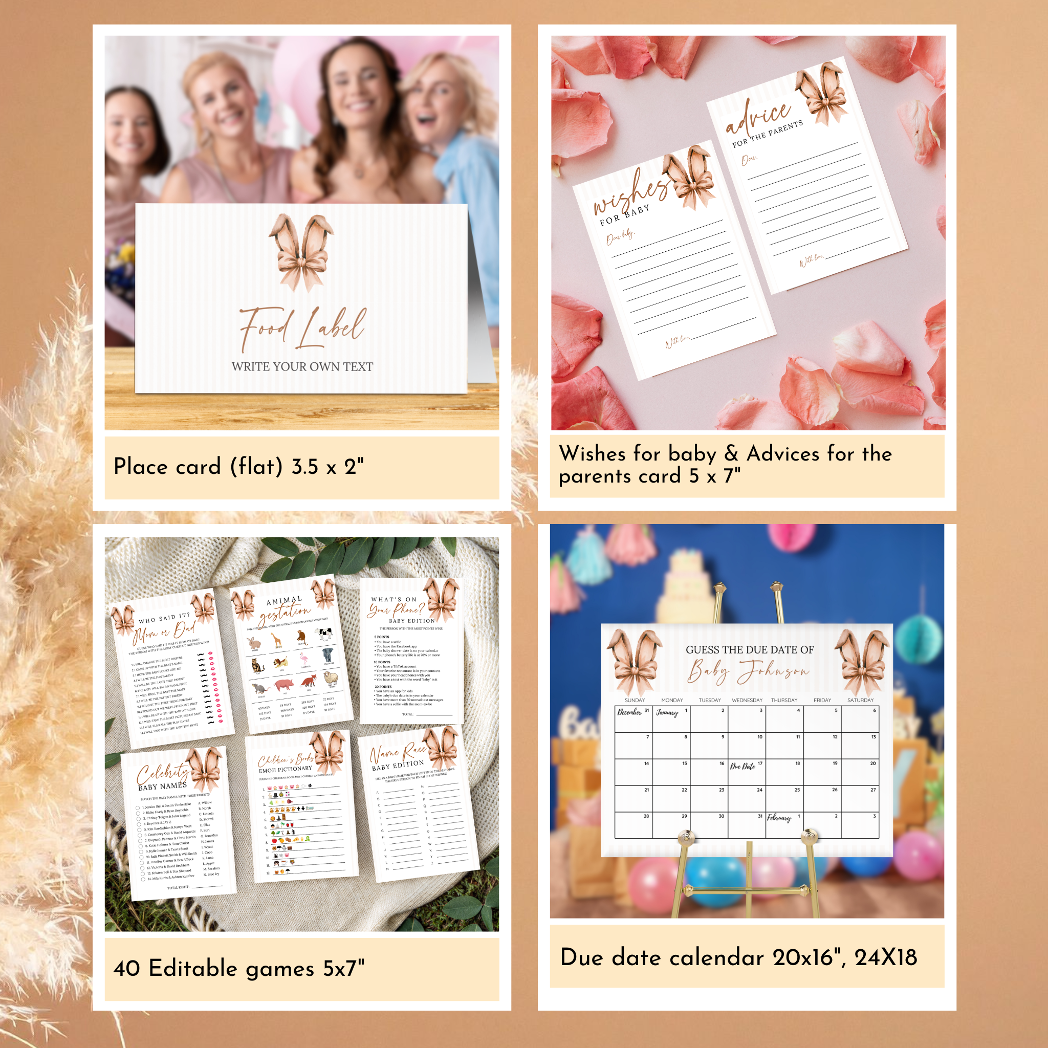 Easter Baby Shower Bundle - Brown