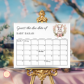 Some Bunny Baby Shower Due Date Calendar