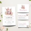 Two Little Bunnies are on their Way Baby Shower Invitation Bundle