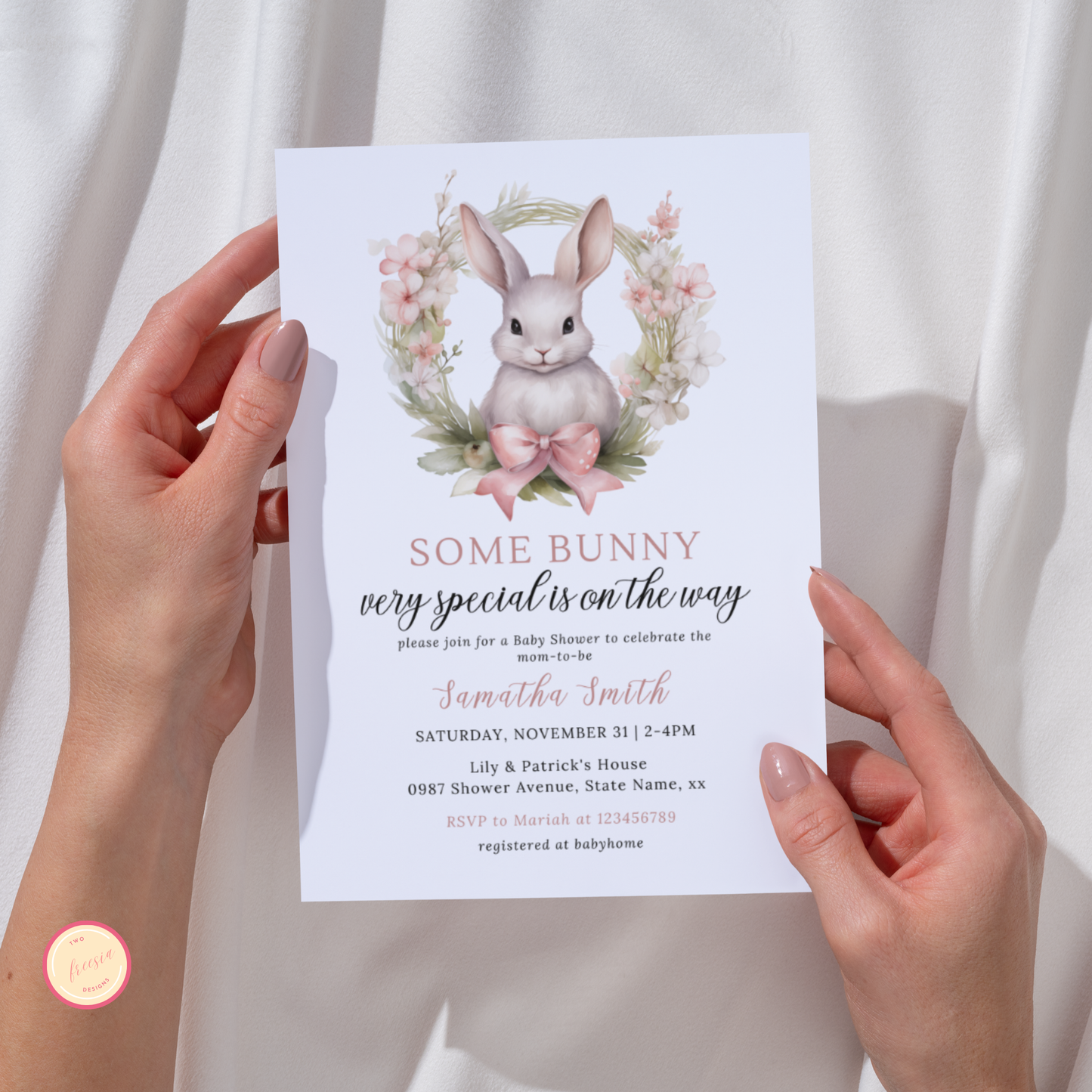 Some Bunny Very Special Is On The Way Baby Shower Invitation