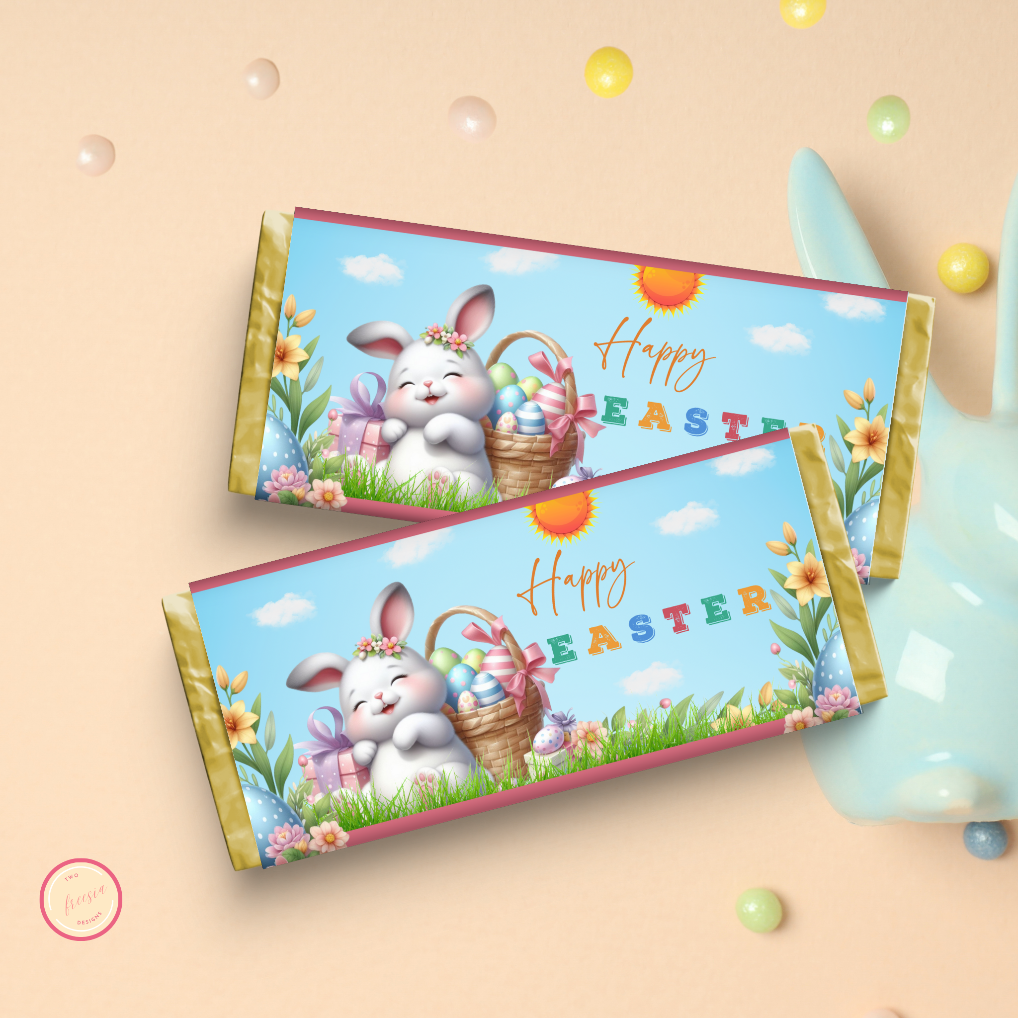 Easter Bunny Chocolate Wrapper 01