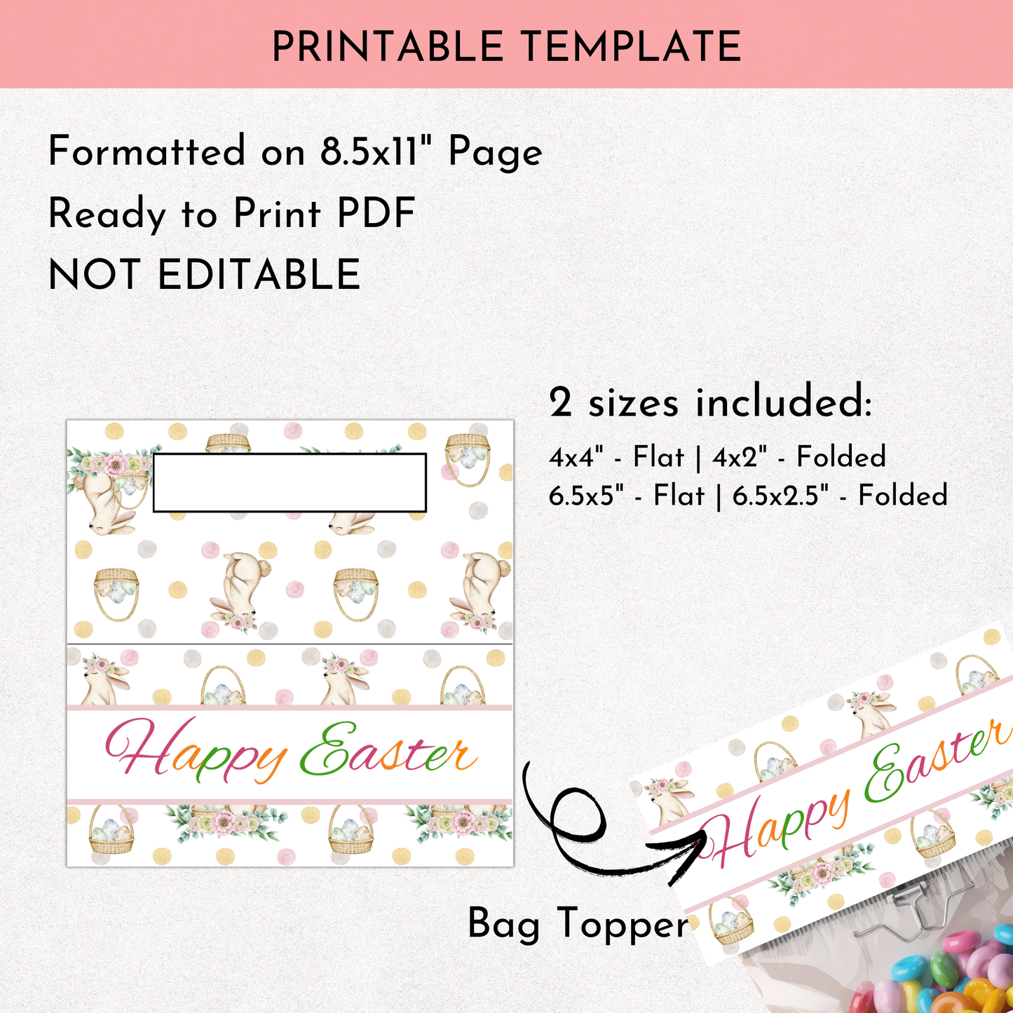 Easter Treat Bag Topper