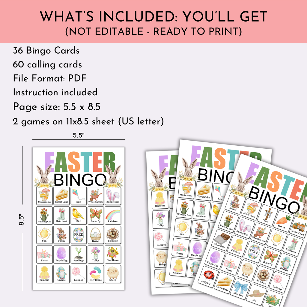 Easter Bingo Game