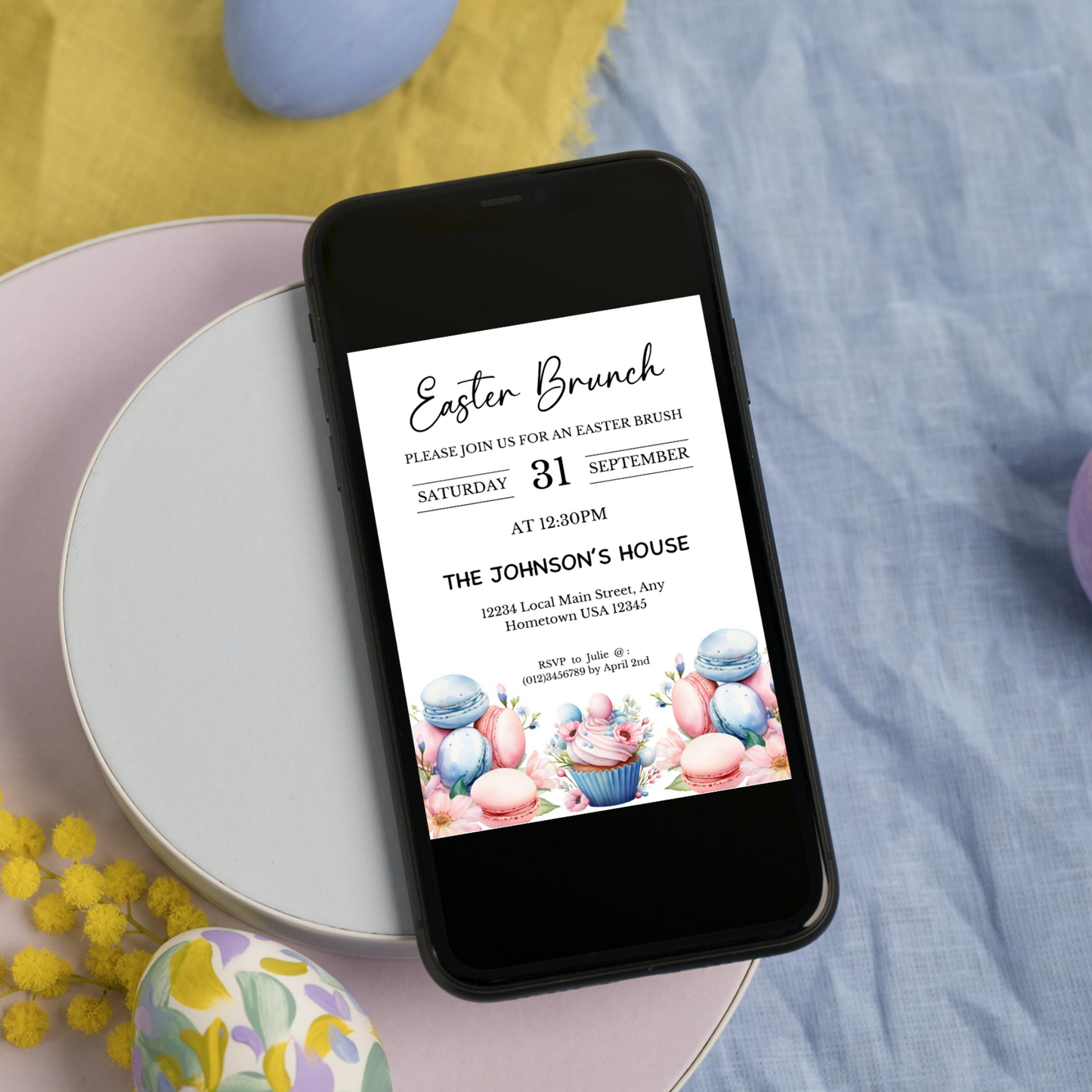 Easter Brunch Invitation - Editable Template