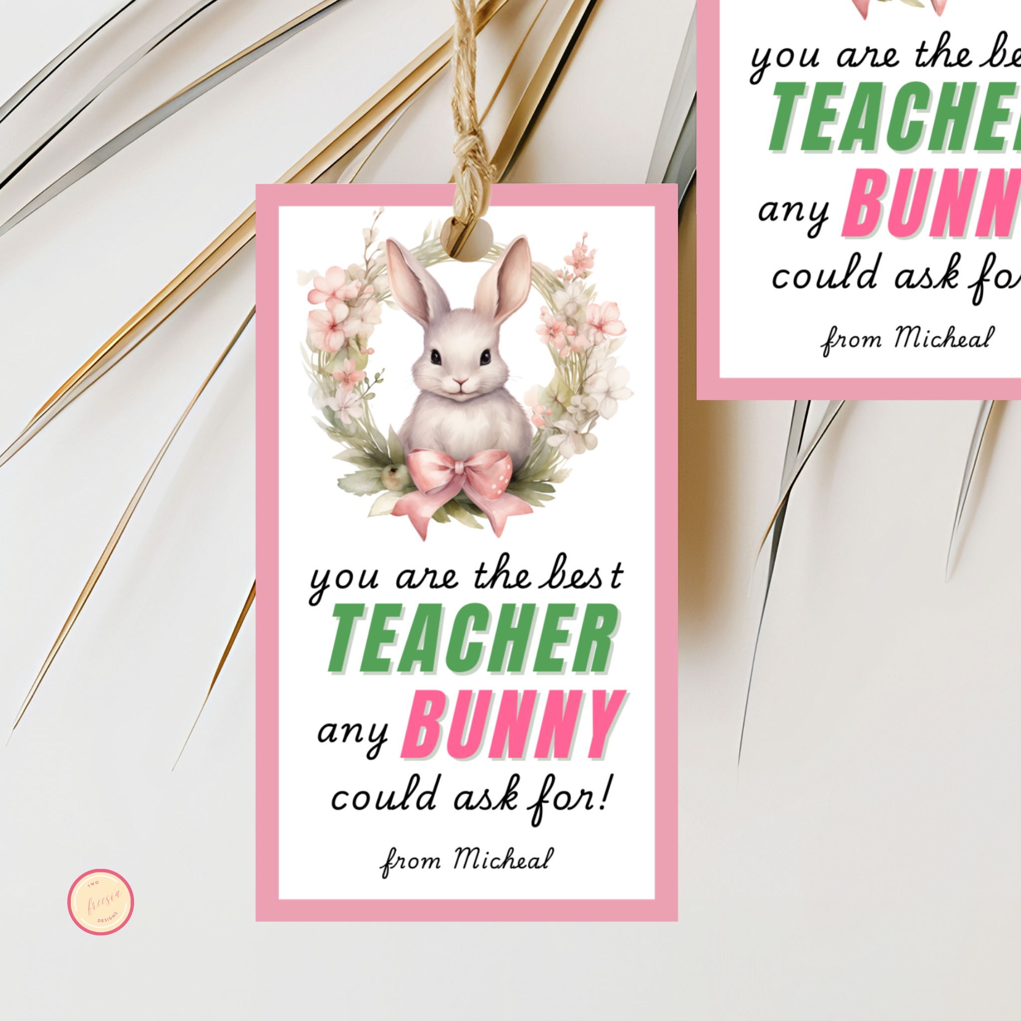 Teacher Easter Gift Tags | Editable