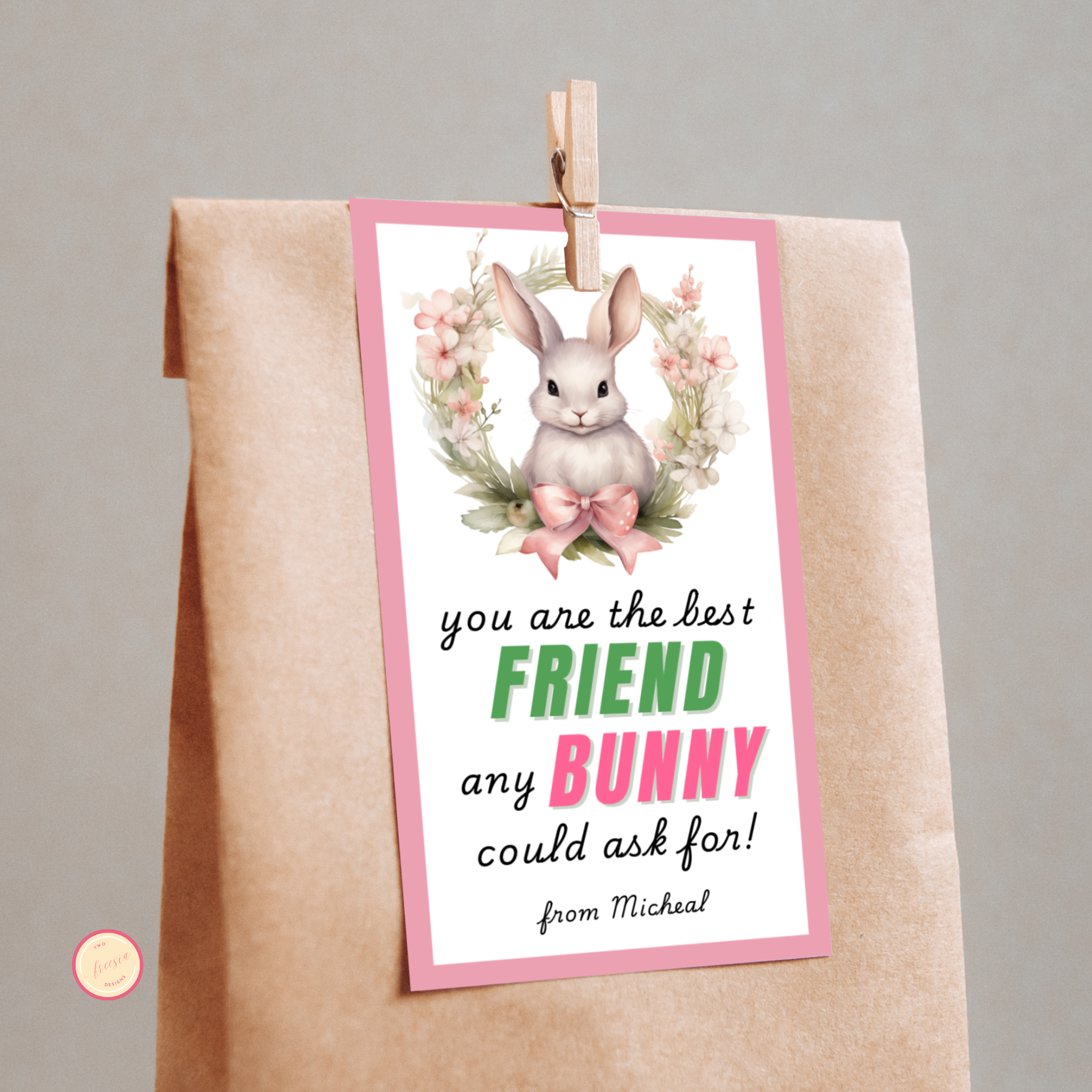 Friend Easter Gift Tags | Editable
