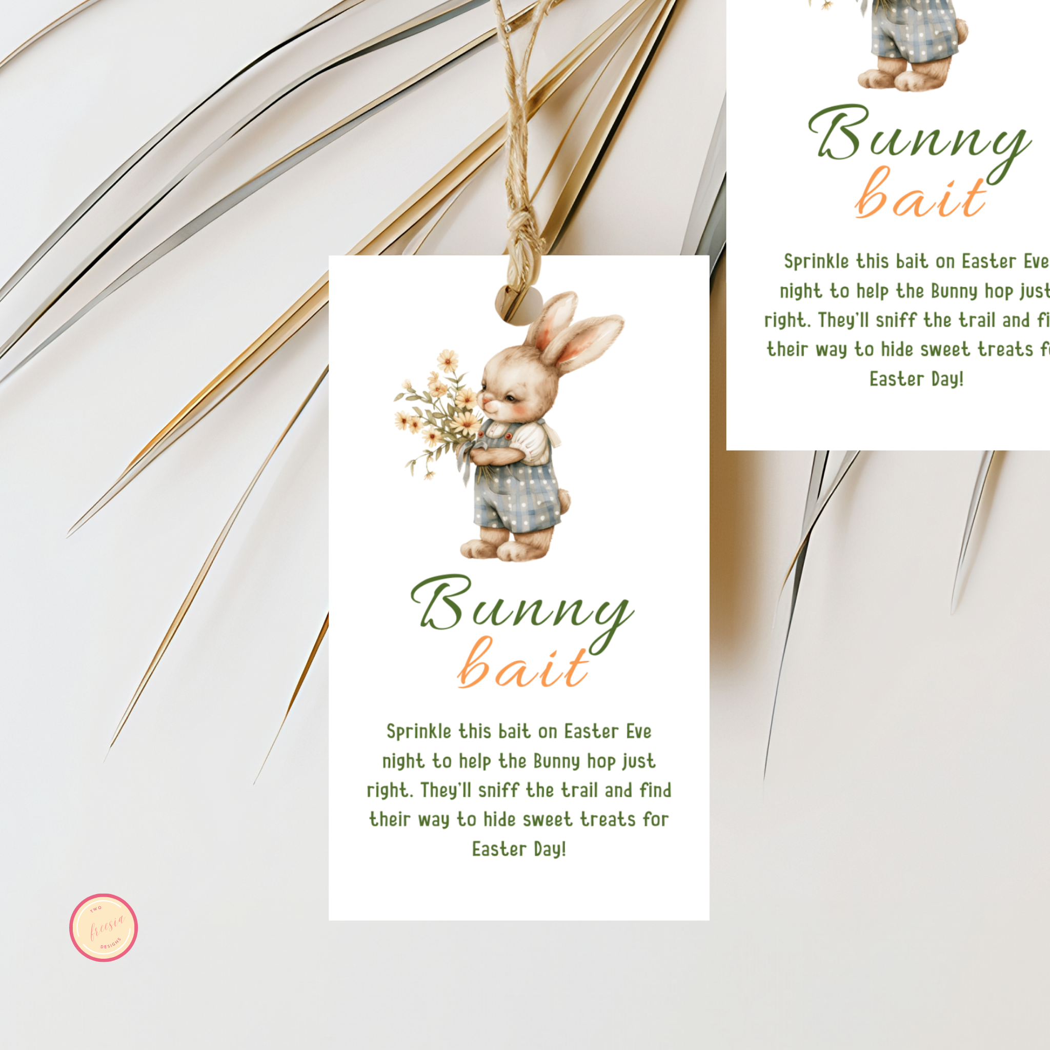 Bunny Bait Gift Tags | Editable
