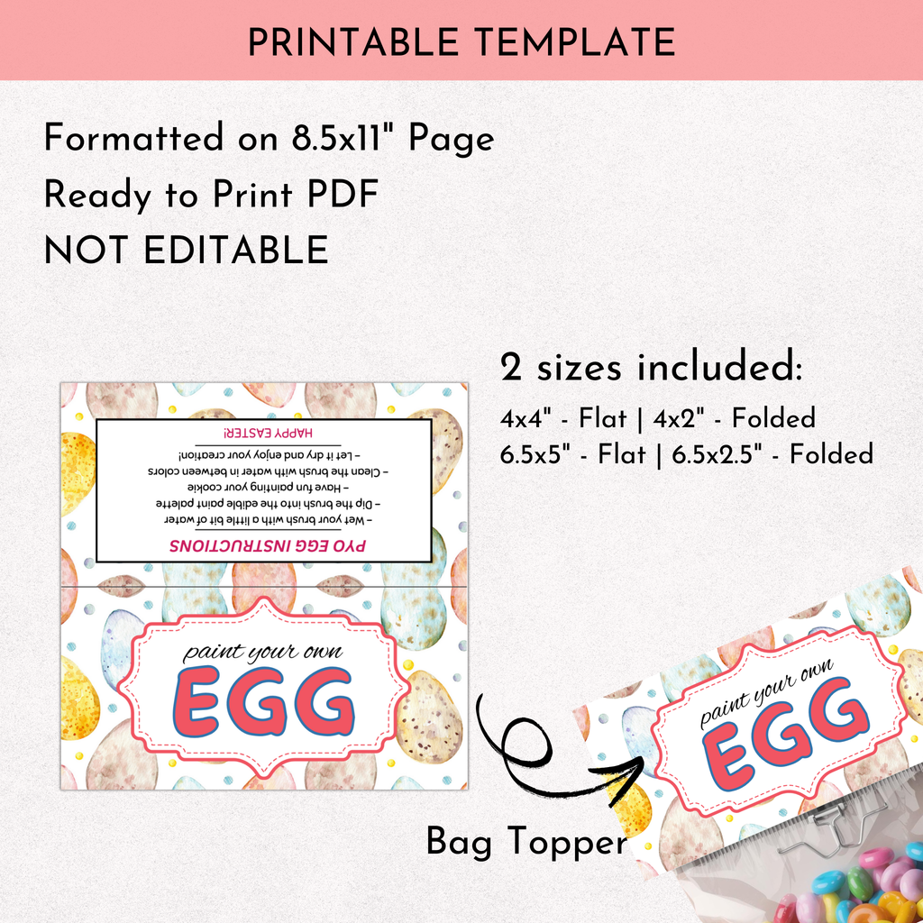 Easter PYO Egg Bag Topper
