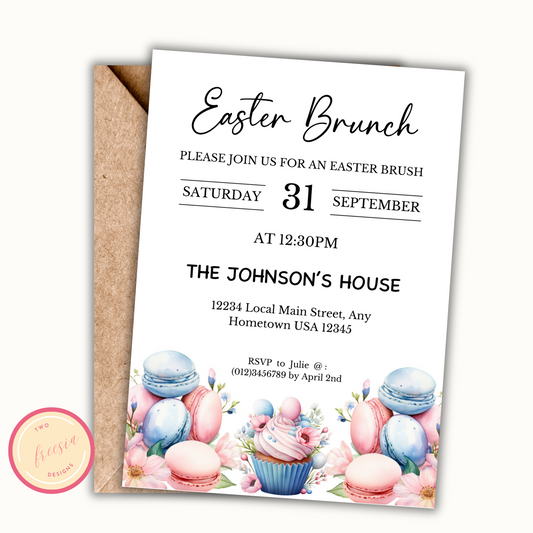 Easter Brunch Invitation - Editable Template