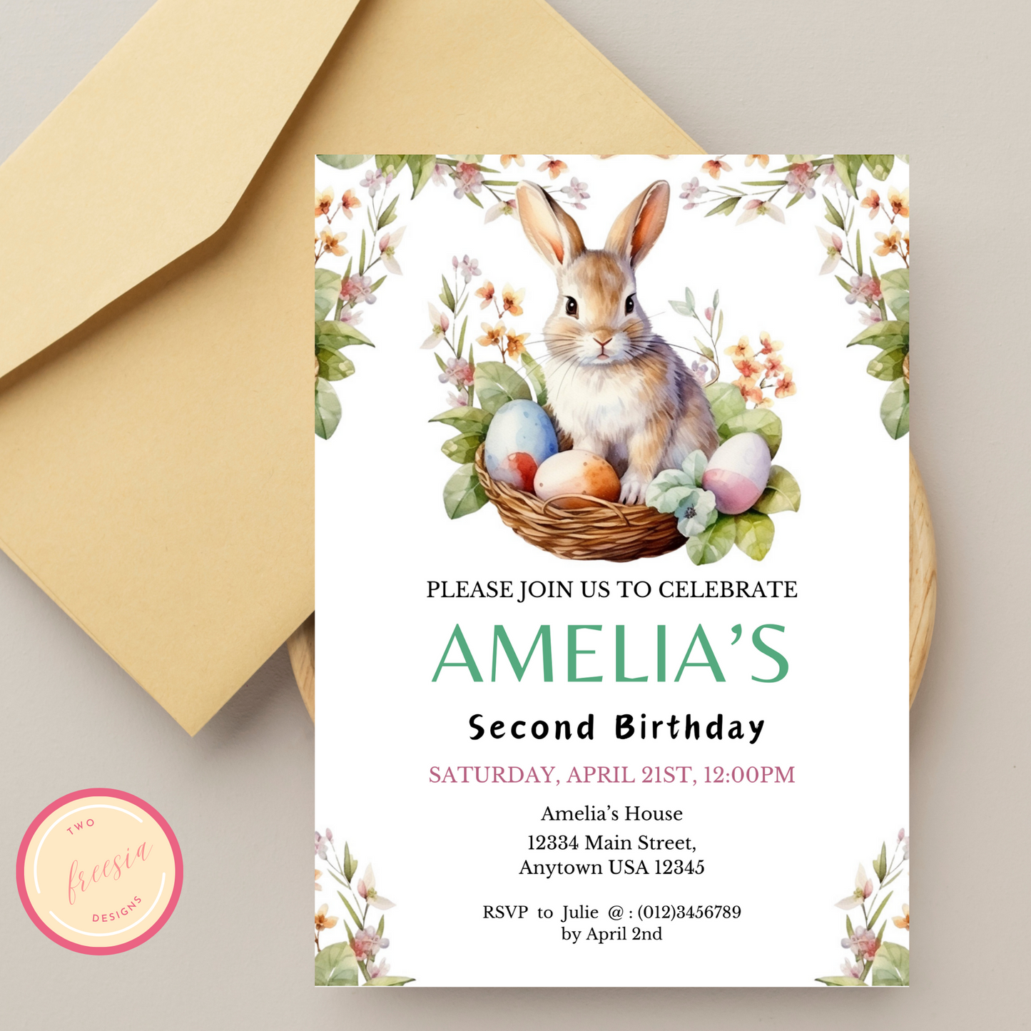 Easter Birthday Invitation Template