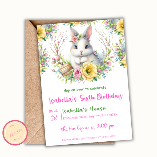 Easter Birthday Invite Template