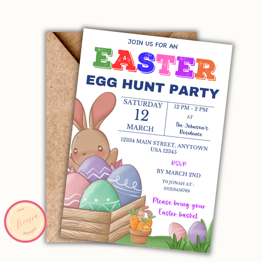 Easter Egg Hunt Party Invitation