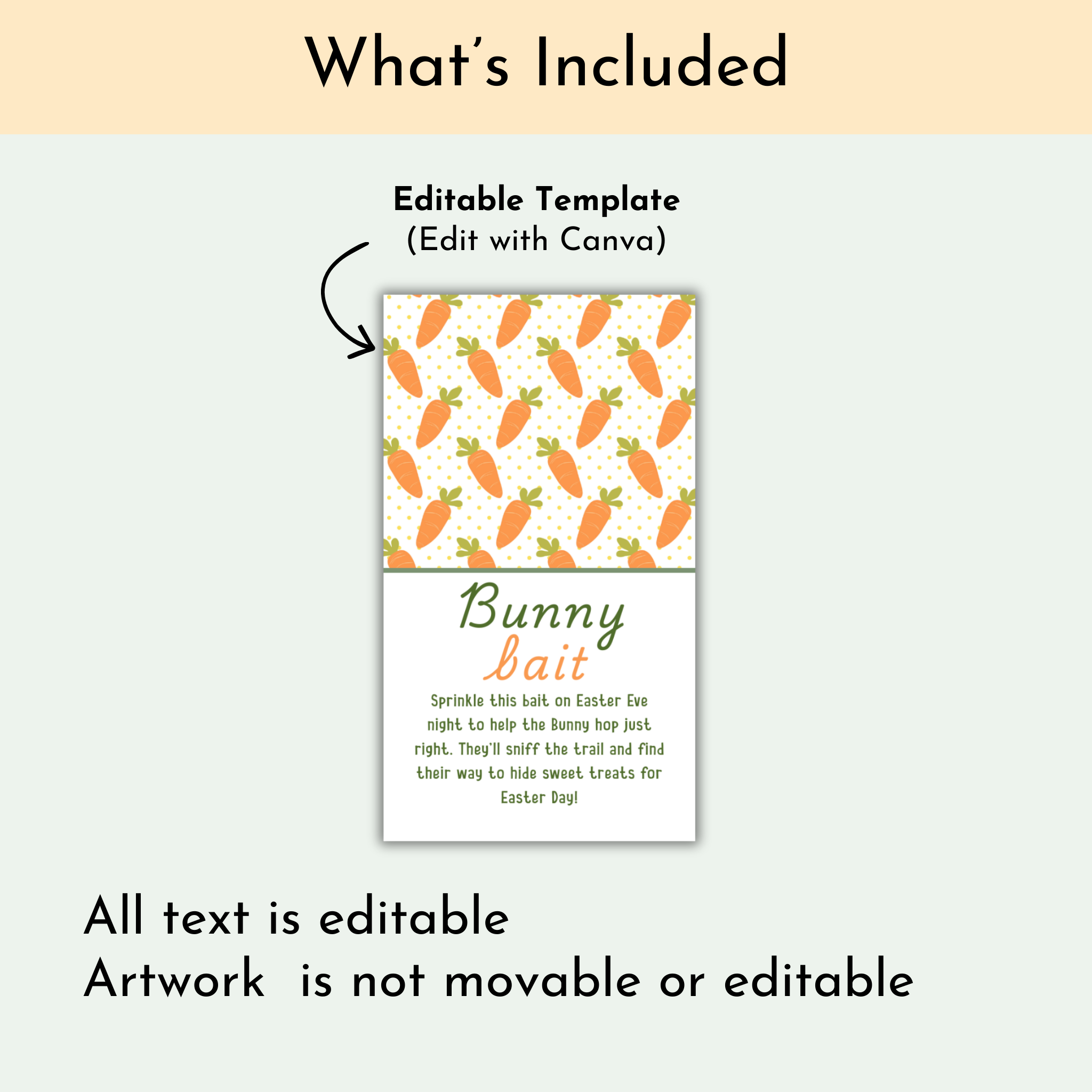 Bunny Bait Gift Tags | Editable