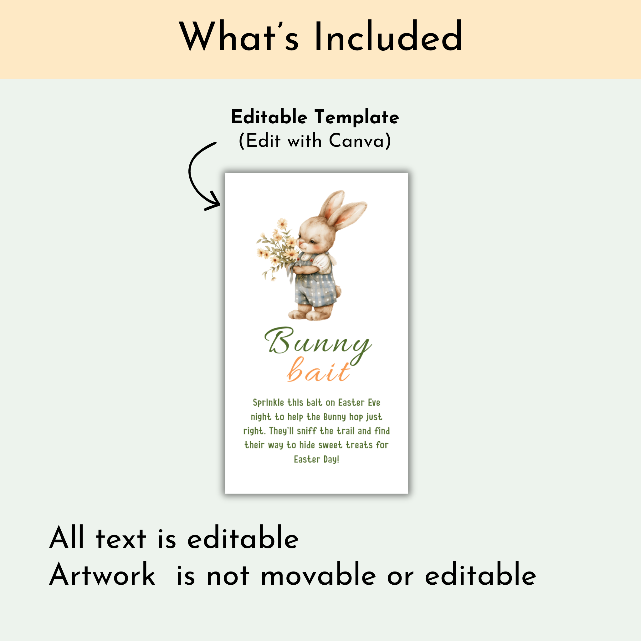Bunny Bait Gift Tags | Editable