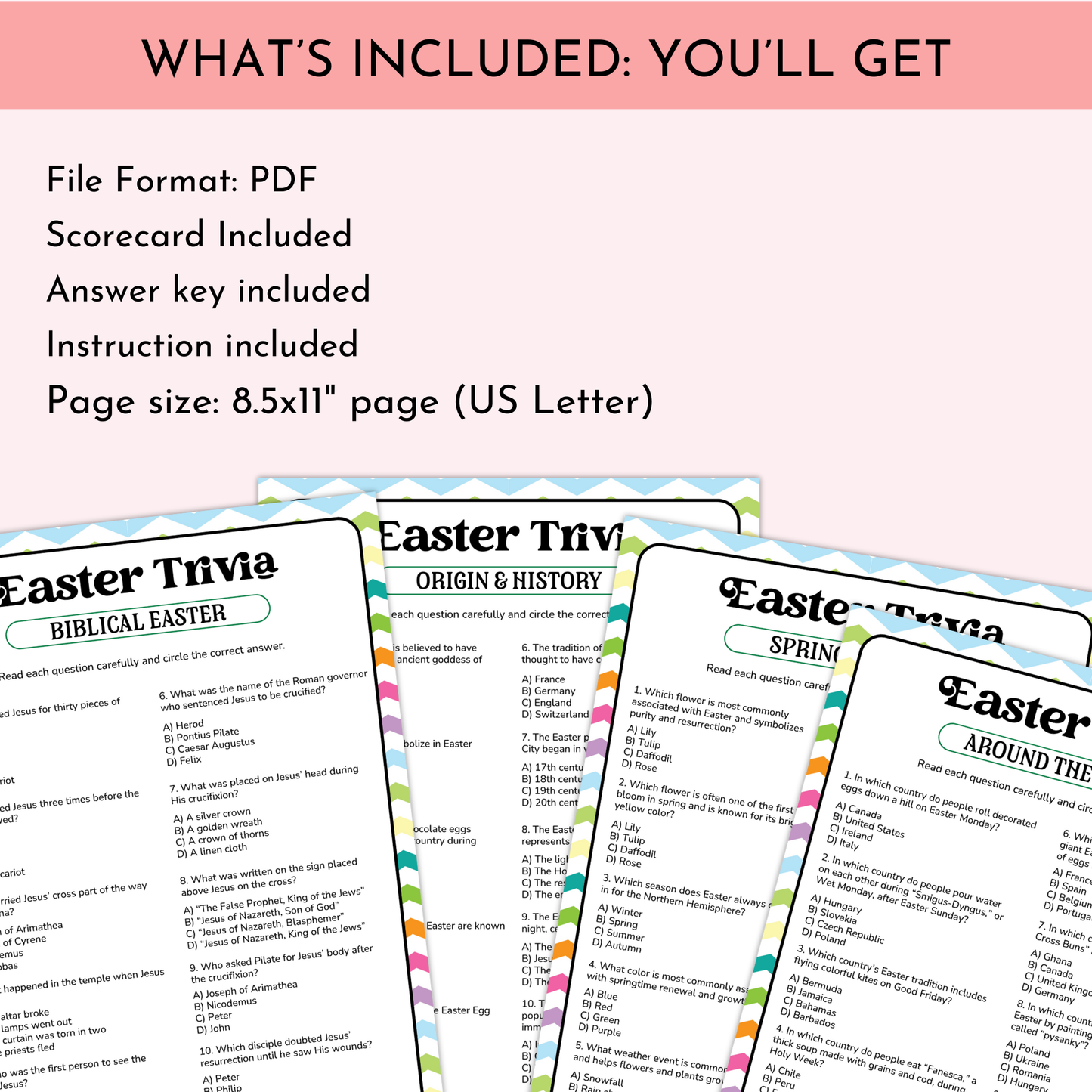 Easter Trivia Game Bundle