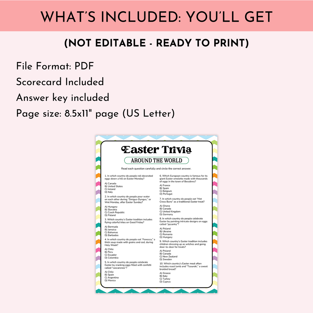 Easter Around the World Game