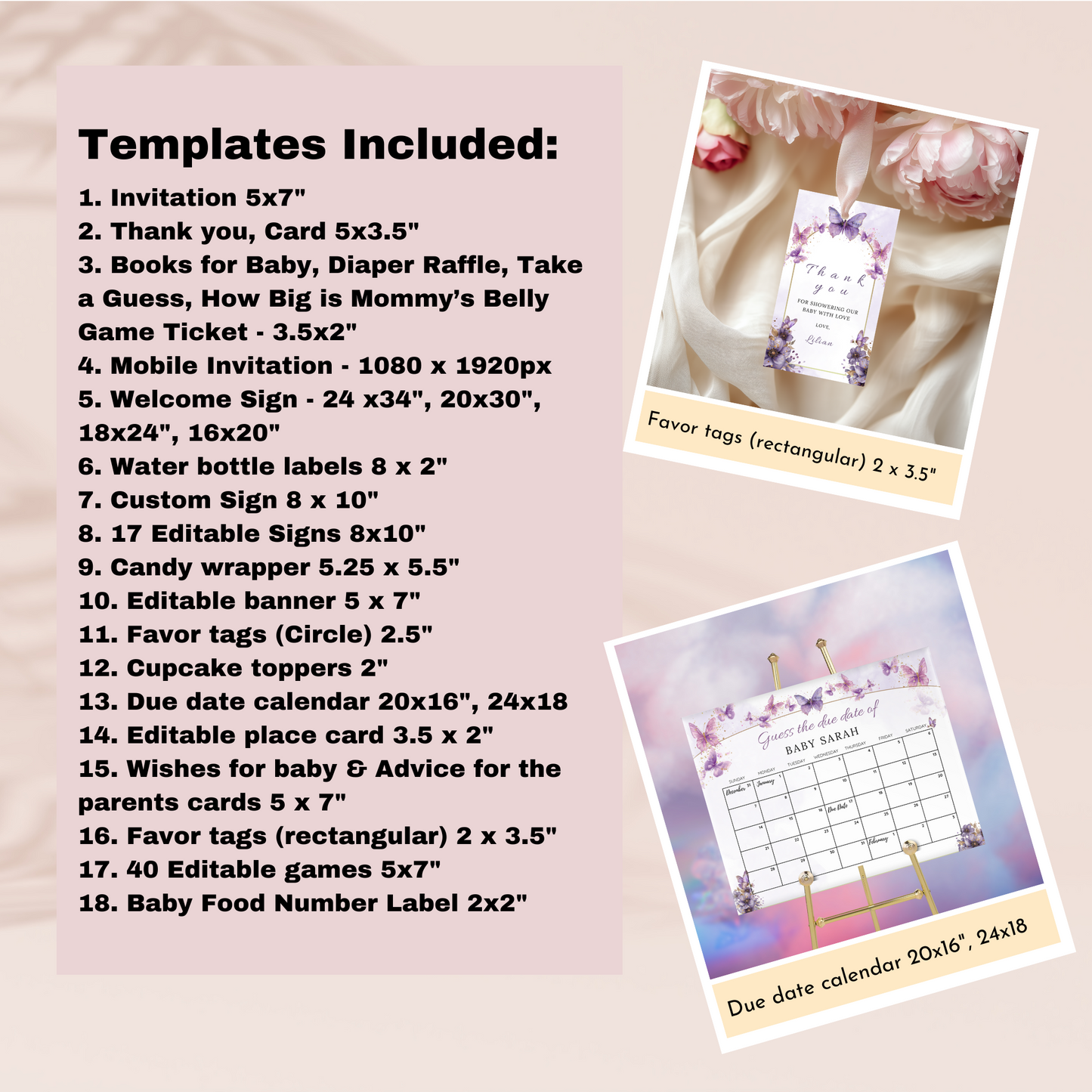 Enchanted Baby Shower Template Bundle #1