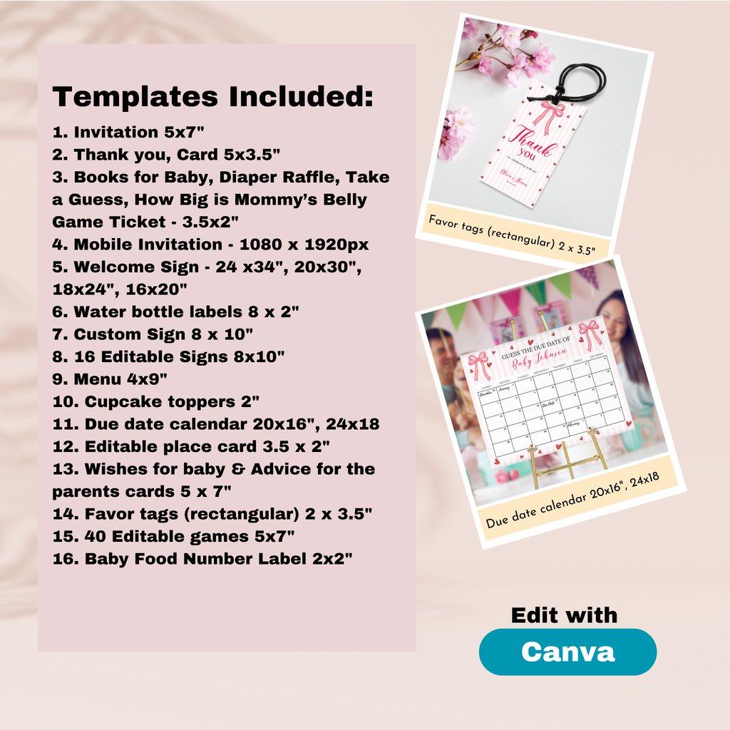 Valentine Baby Shower Bundle | A Little Sweetheart