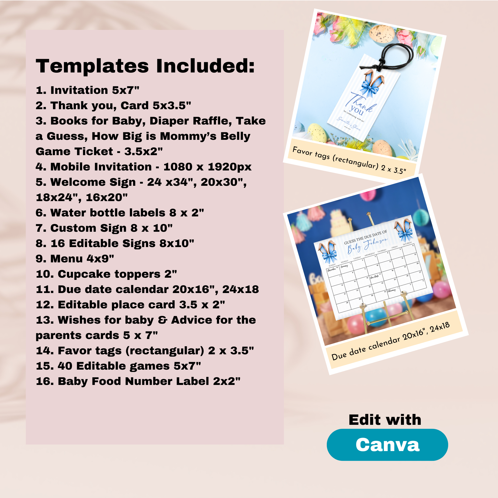 Easter Baby Shower Bundle - Blue