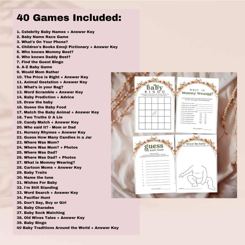 Mushroom Baby Shower Template Bundle