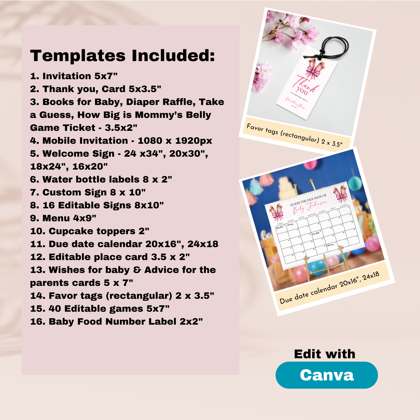 Easter Baby Shower Bundle - Pink