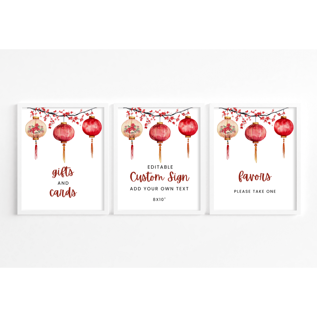 Chinese New Year Party Table Sign