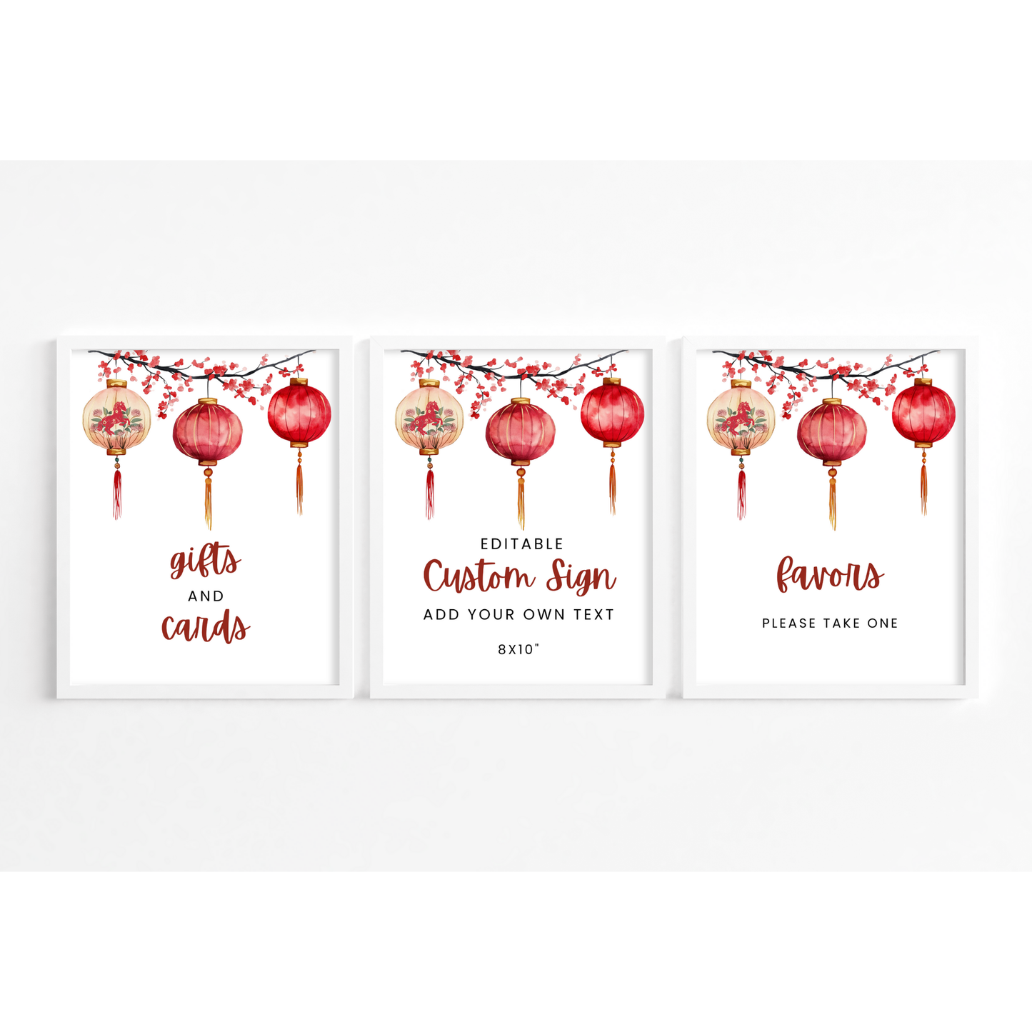 Chinese New Year Party Table Sign