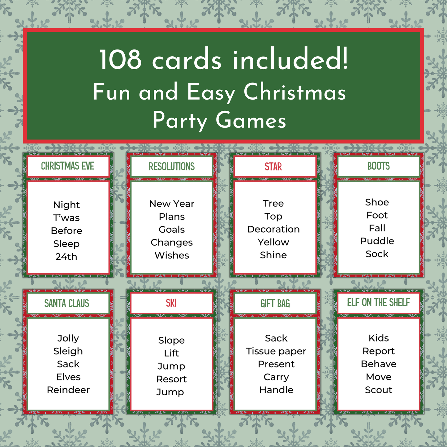 Christmas Taboo Game