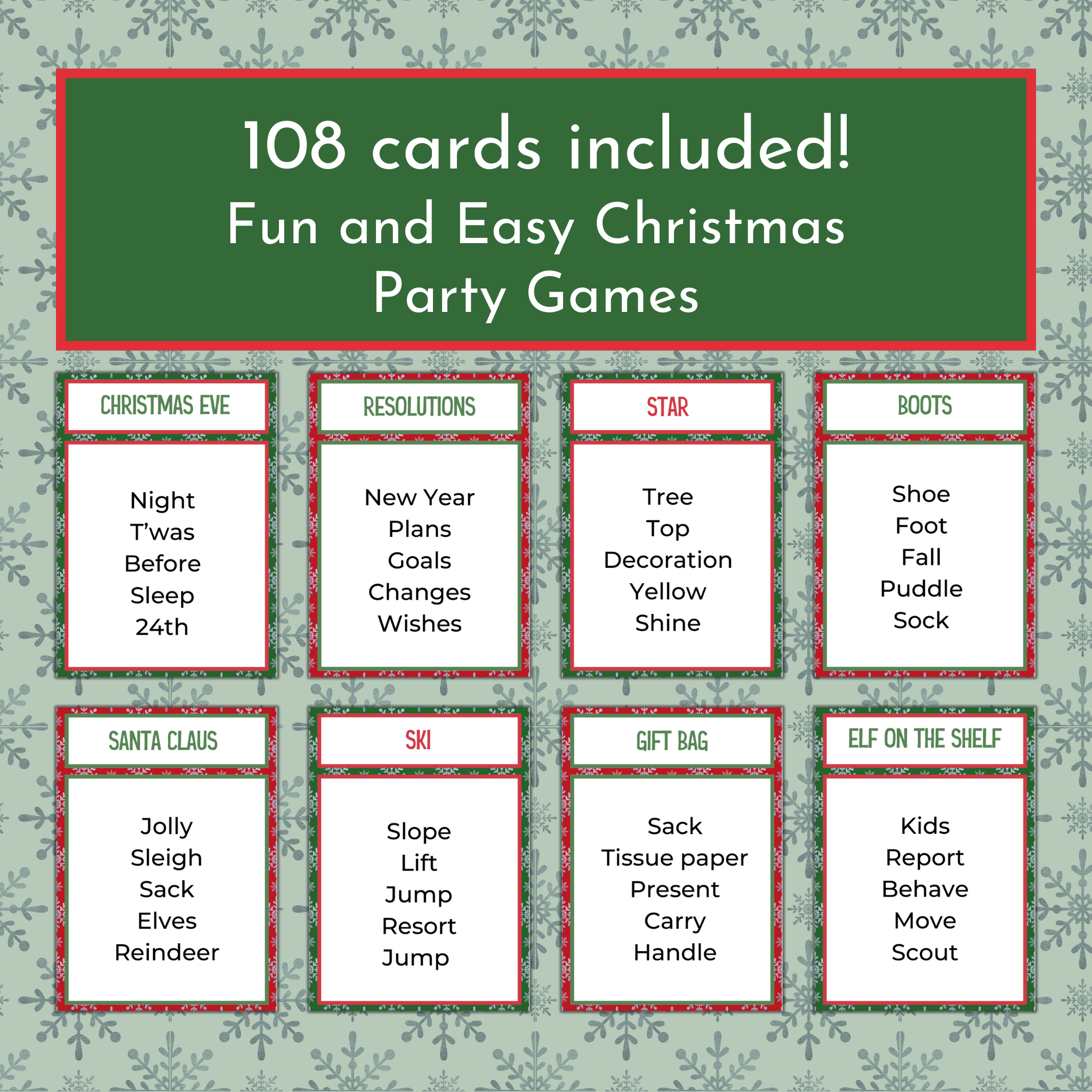 Christmas Taboo Game