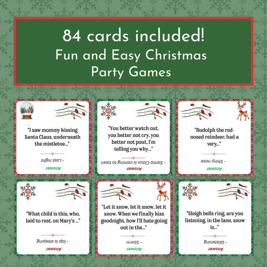 Christmas Finish The Lyrics Game