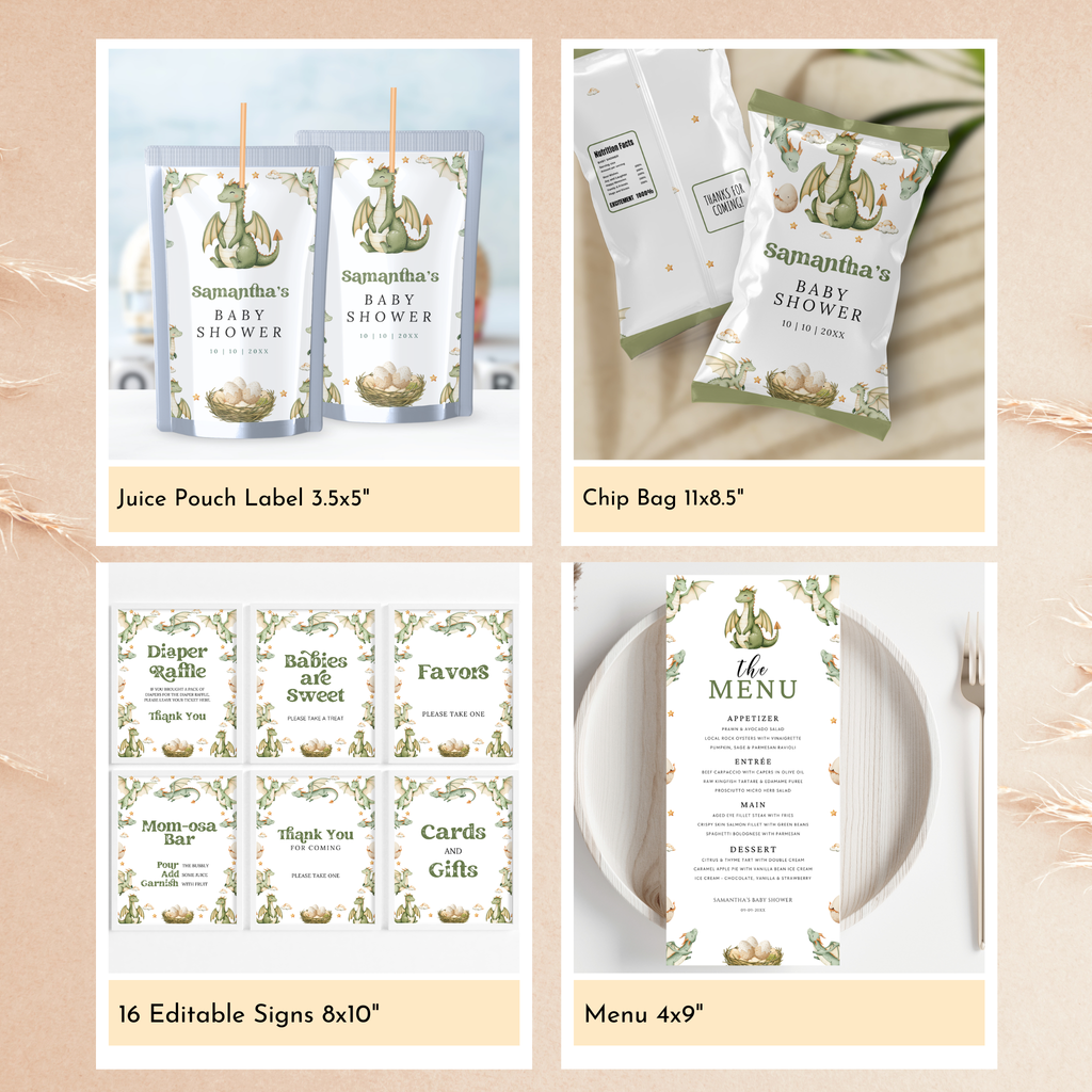 Little Dragon Baby Shower Bundle