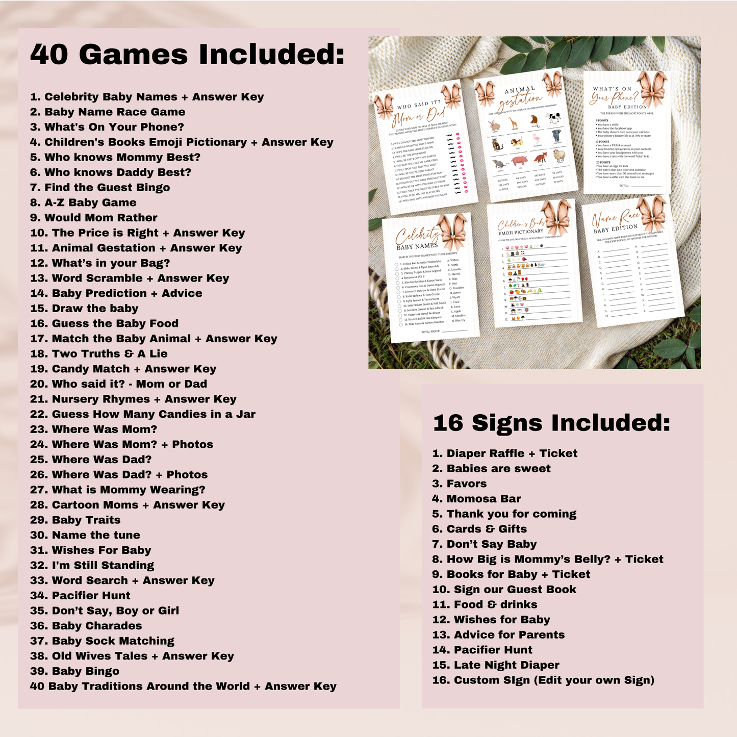 Easter Baby Shower Bundle - Brown