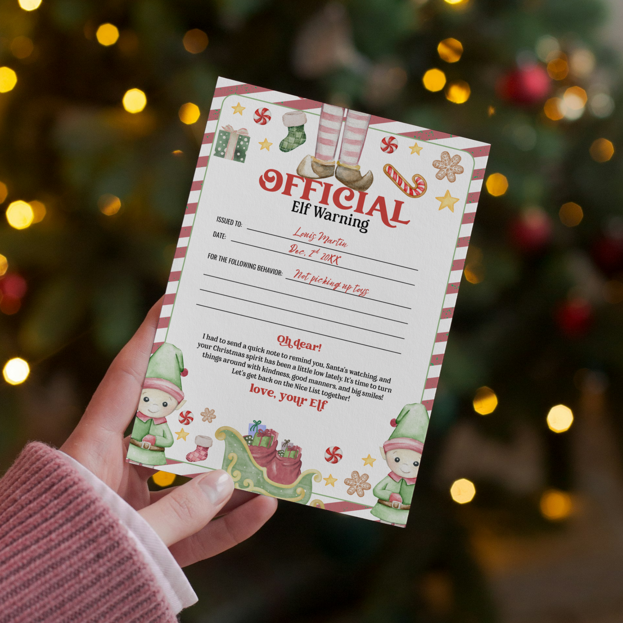 Elf Official Warning Letter