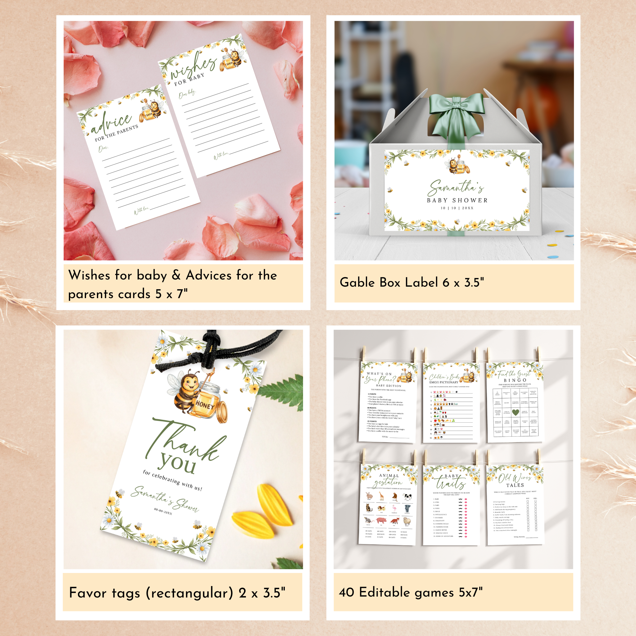 A Little Bee Baby Shower Bundle