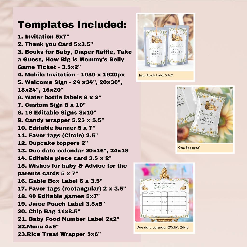 A Little Bee Baby Shower Bundle