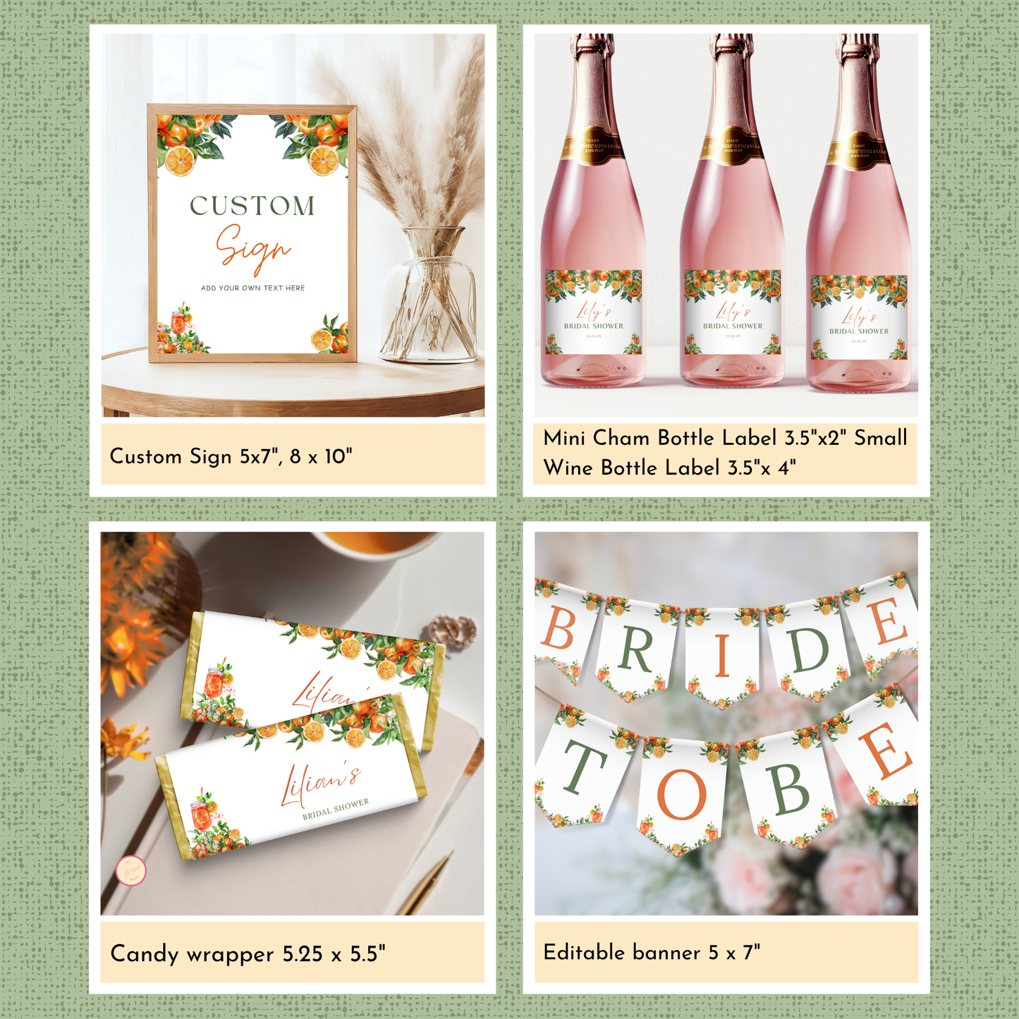 Love at First Spritz Bridal Shower Template Bundle #2