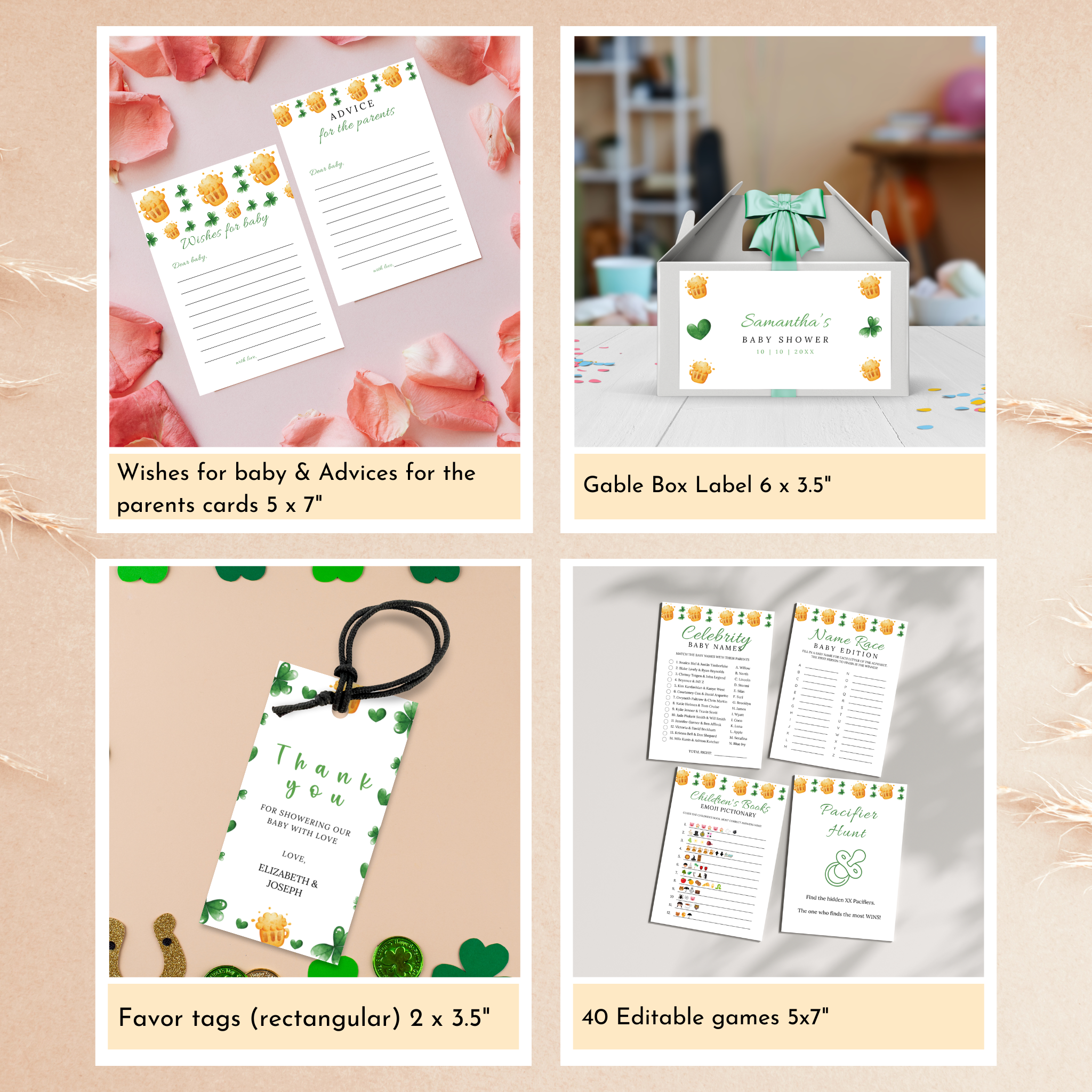 St. Patrick's Day Baby Shower Bundle