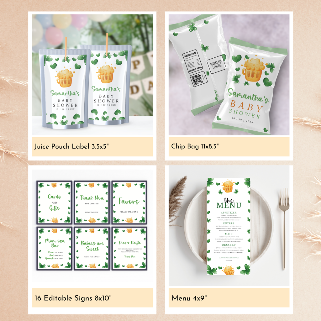 St. Patrick's Day Baby Shower Bundle