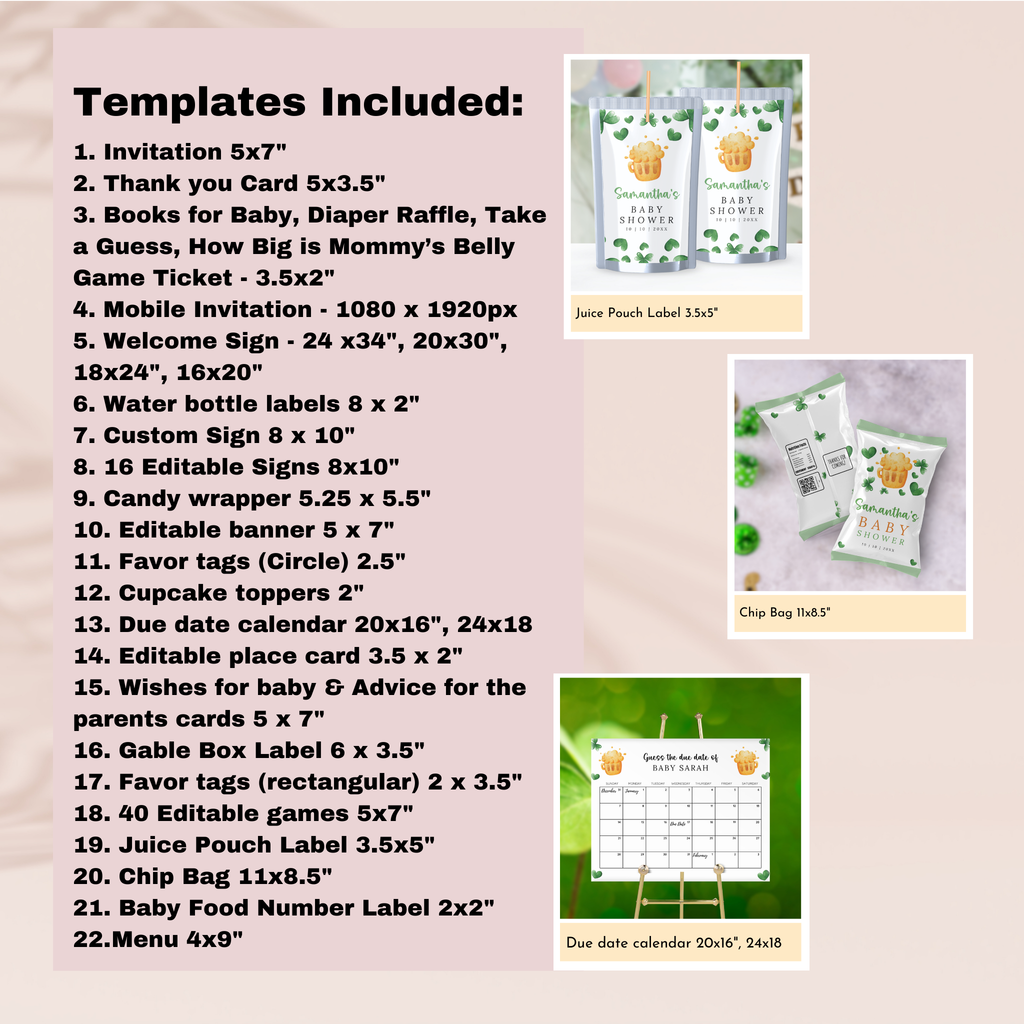 St. Patrick's Day Baby Shower Bundle