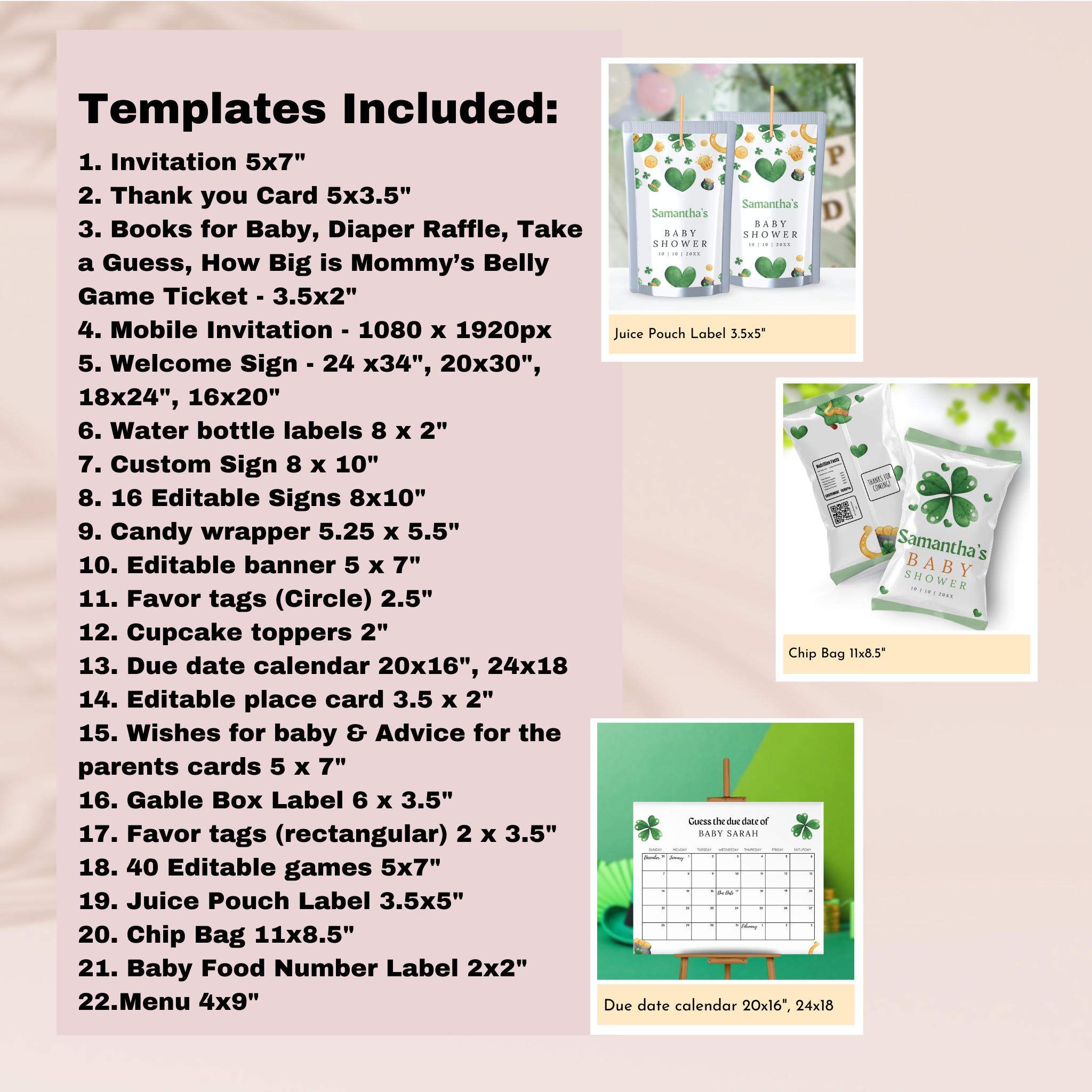 St. Patrick's Day Baby Shower Bundle | Lucky Charm