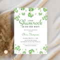 A Little Shamrock is on the Way - St Patrick's Invitation Template