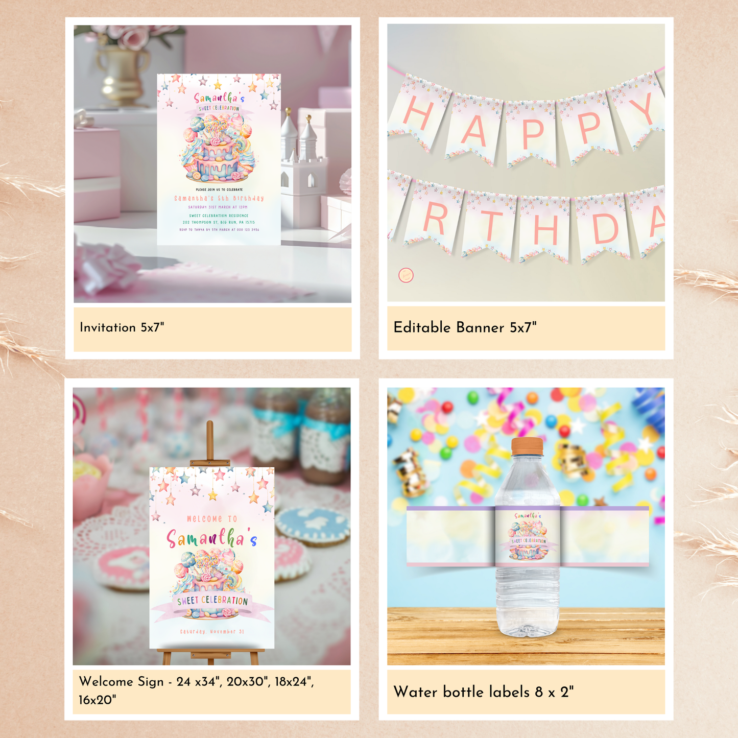 Sweet Party Template Bundle