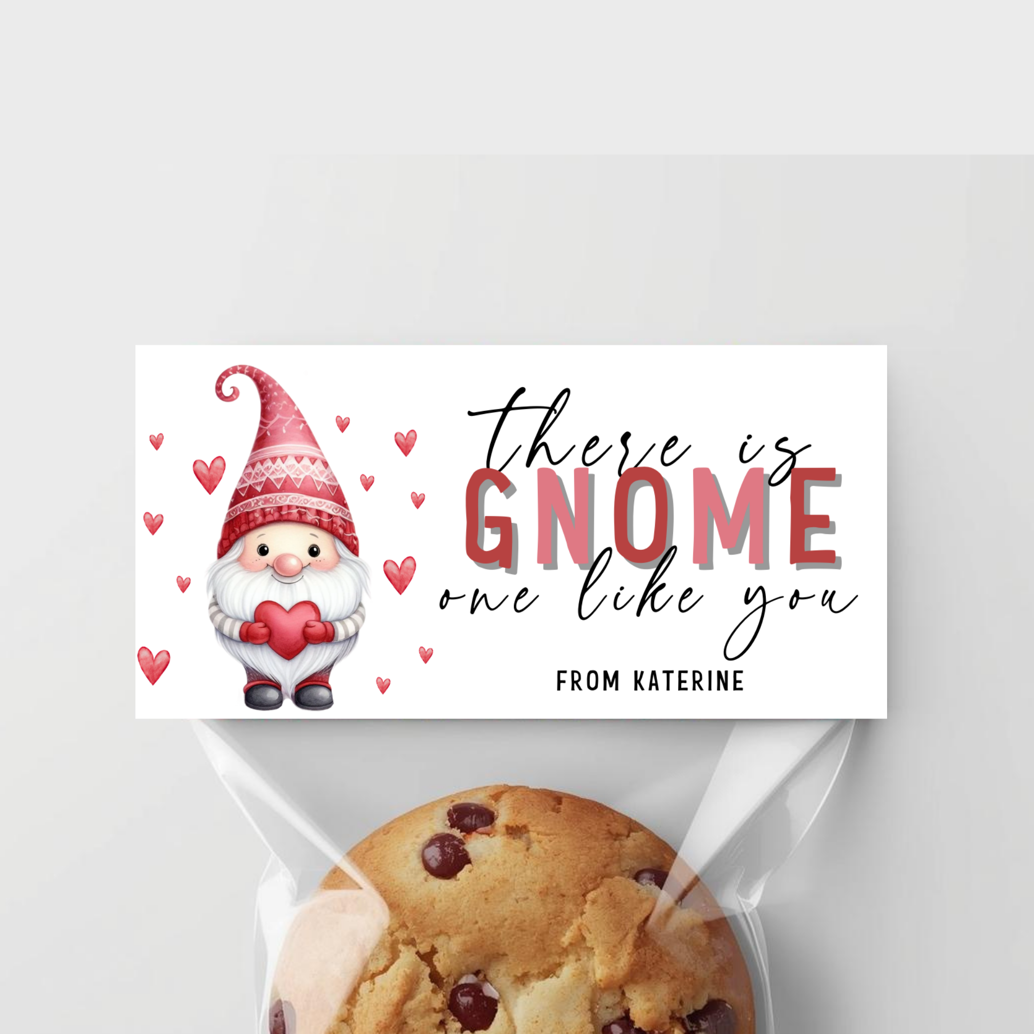 Valentine Gnome Bag Topper