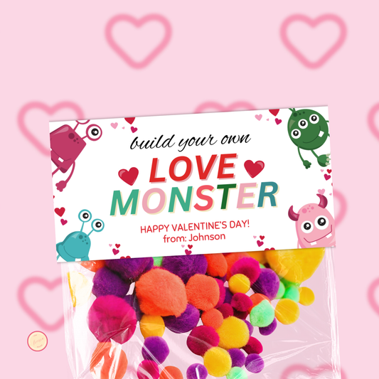 Valentine Build Your Monster Bag Topper