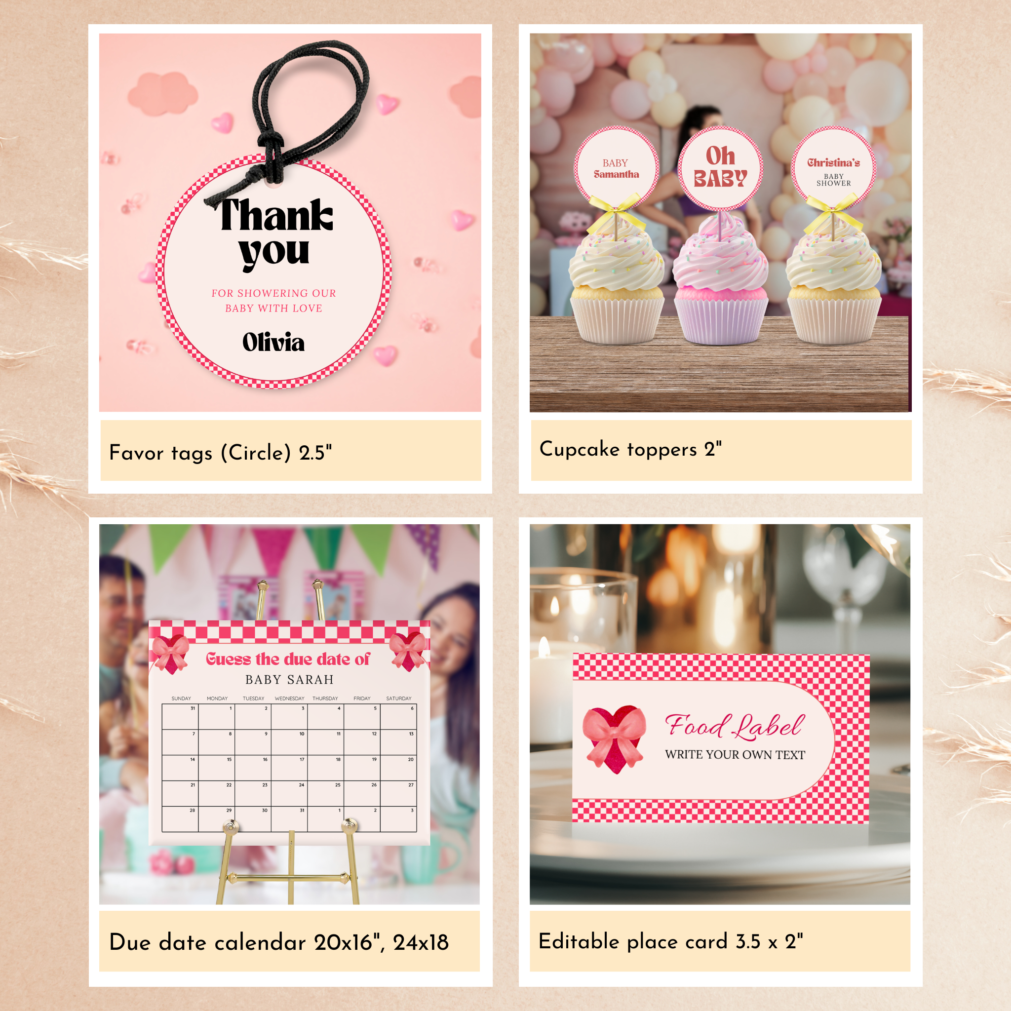 Valentine Baby Shower Bundle | Red Heart & Bow